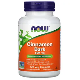 Кора кориці Cinnamon Bark 600 мг - 120 веган. капсул