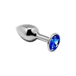Анальна пробка - S Alive - Mini Metal Butt Plug, 7х2.8 см, синя