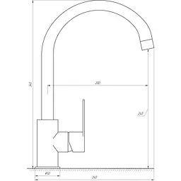 Змішувач для кухні TOPAZ BARTS TB 07403-H36-W - мініатюра 4