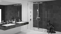 Душова кабіна Rea Nixon 80x150 L chrome REA-K5010 + REA-K5008, Хром, Ліва, прозорий, хром - мініатюра 5