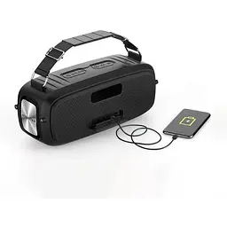 Портативна колонка Hopestar A20 55Вт із мікрофоном USB AUX FM Bluetooth чорна (A20) - мініатюра 2