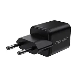 Мережевий зарядний пристрій Choetech PD5012 mini PD30W GAN A+C Black (43-00141) - мініатюра 2
