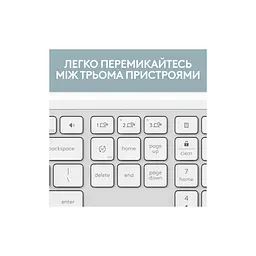 Клавіатура Logitech K950 Bluetooth/Wireless UA Off-White (920-012466) - мініатюра 4