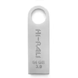 Флеш накопичувач USB 64Gb Hi-Rali Shuttle сріблястий USB 3.0 (HI-64GB3SHSL)