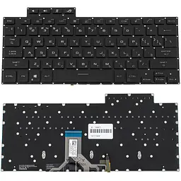 Клавіатура для ноутбука ASUS (GV301 series) rus, black, без фрейму, підсвічування клавіш