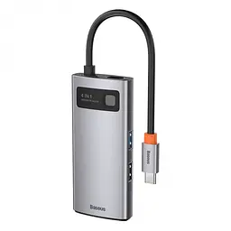 Usb Hub Baseus Metal Gleam Series 4-in-1 Multifunctional Type-C Сірий (CAHub-CY0G) - мініатюра 5