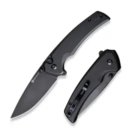 Ніж Sencut Serene, Black Aluminum, Darkwash (S21022B-1)