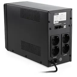Пристрій безперебійного живлення Vinga LCD 1200VA metal case with USB (VPC-1200MU) - мініатюра 5