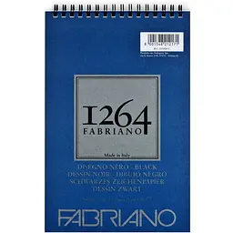 Альбом на спіралі для рисунку Fabriano 1264 А5 (14.8х21 см) 200г/м2 20л чорний