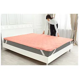 Наматрацник MirSon №1757 Eco Light Coral EcoSilk на гумці в кутках 100x200 см (2200003711226) - мініатюра 10