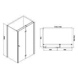 Душова кабіна Volle Libra 120x80 (без піддону) 10-22-908Rglass - мініатюра 2