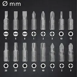 Набір біт і свердел Trotec 49 pieces Hexagon Shank Drill and Bit Set (6200001160) - мініатюра 16