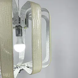 Люстра в корпусі із білої екошкіри Line.F S 1809/1 WT - мініатюра 5