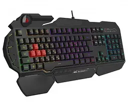 Клавіатура Bloody B310N Black, USB, ігрова, неонове підсвічування, ефекти "дихання" - мініатюра 2