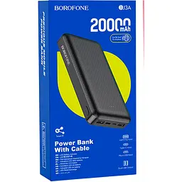 Зовнішній акумулятор Borofone Minimalist BJ3A 20000mAh 10W Black [109508] - мініатюра 7