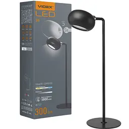 Настольная лампа Videx LED VLE-TF18B 3W 3000-5500K с аккумулятором черная (VLE-TF18B)