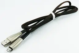 Кабель Dengos PLS-M-PLSK Flat Micro USB Cable 1m Black