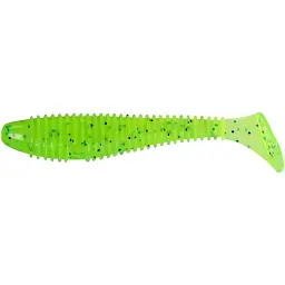 Силікон X-Fish Guddi Fat 3" Chartreuse Green & Black Flake (5шт/уп)