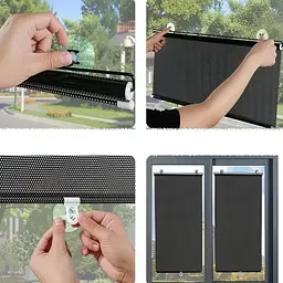 Шторка рулонна 68*125cm сонцезахисна Blackmagic для авто, спальні, кухні  на присосках - мініатюра 2