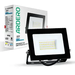 Світлодіодний прожектор Ardero LL-1030ARD 30Вт 6500K чорний
