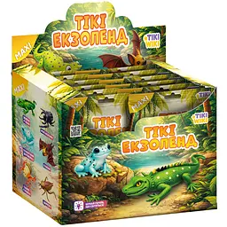 Дисплей стретч-іграшок у вигляді тварини Tiki Wiki Tiкi Екзоленд 12 шт. (SQ144-CDU)