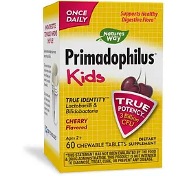 Пробіотики для дітей від 2 до 12 років Nature's Way Primadophilus Kids зі смаком вишні 60 жувальних таблеток - мініатюра 2