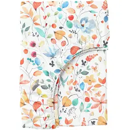 Простирадло Cosas на резинці 90х200х25 aquarelle flowers, помаранчевий (FlowersAquaColorful_90x200x25)