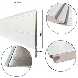 Фасадна панель Sticker Wall PU 415 x 15 x 3800мм D SW-00001719 - мініатюра 3
