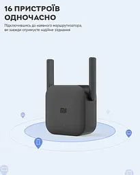Ретранслятор Wi-Fi Xiaomi Mi WiFi Amplifier Pro Black - мініатюра 4