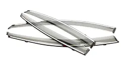 Дефлектори вікон вітровики Toyota Camry V40 2006-2011 Хром молдинг (08611-33080) - мініатюра 5