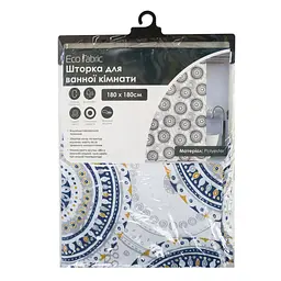 Шторка для ванної кімнати Eco Fabric 180*180 см Абстракція (EF-1802-A)