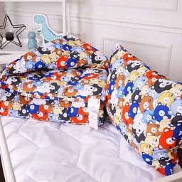 Набір дитячий MirSon зима Kids Time 20-0032 Colored bears 110x140 см бавовна: ковдра з подушкою (2200009671166) - мініатюра 3