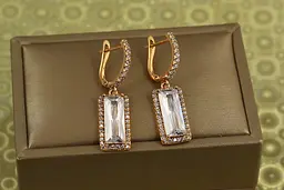 Сережки підвіски Xuping Jewelry Есмі 3.4 см золотисті