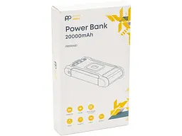 Зовнішній акумулятор (Power Bank) PowerPlant 20000mAh PD/18W QC3.0 USB-C USB-A*2 Wireless Solar panel (PB930487) - мініатюра 6