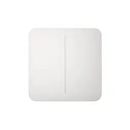 Розумний двоклавішний прохідний вимикач Ajax LightSwitch (2-gang/2-way) Jeweller (white/білий) (26-00405)