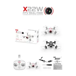 Радиоуправляемая игрушка Syma Квадрокоптер с FPV-камерой 14.2 cм (X22W) - мініатюра 3