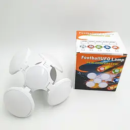 лампочка-люстра світлодіодна розкладна LED-лампа 40 Вт 220 В E27 Football UFO Lamp біла - мініатюра 9
