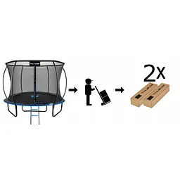 Батут із внутрішньою сіткою THUNDER Inside Ultra 10FT 312 см Black/Blue - мініатюра 9