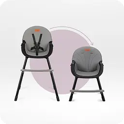 Стільчик для годування MoMi Reki 2 в 1 Black (KRKA00033) - мініатюра 3