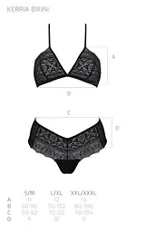 Комплект Passion KERRIA BIKINI black, S/M, бралет і трусики-бікіні - мініатюра 5