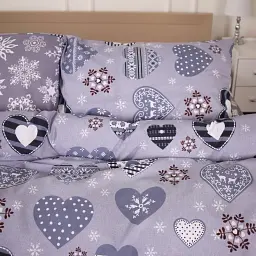 Простирадло MirSon Ranforce Elite 17-0655 Snowflake 180x220 см (2200009610943) - мініатюра 4