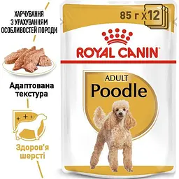 Вологий корм для собак породи пудель Royal Canin Poodle Loaf паштет 85 г - мініатюра 2