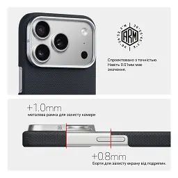 Чохол ArmorStandart BlackIcon Aramid Plain MagCase для Apple iPhone 17 Pro Black - мініатюра 6