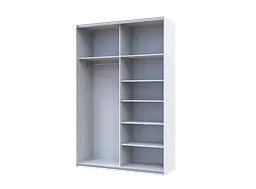 Шафа-купе Doros G-Caiser 1 ДСП/1 дзеркало/3 частини 160х60х240 см Білий (42002103) - мініатюра 3