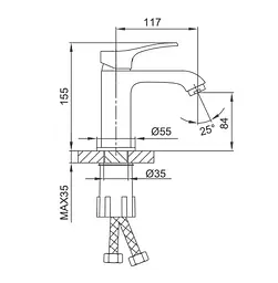 Змішувач для умивальника Frap F1075-9 - мініатюра 6
