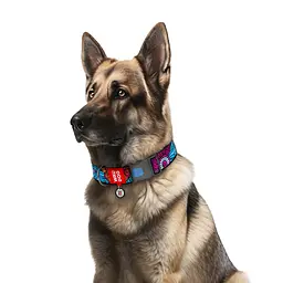 Нашийник для собак нейлоновий Waudog Nylon з QR-паспортом "Літо" пластиковий фастекс XXL Ш 35 мм Д 46-70 см - мініатюра 3