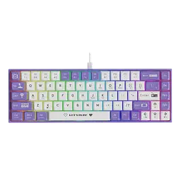 Механічна дротова клавіатура AJAZZ AK680 / Hot-Swap / Brown Switch / White Purple - мініатюра 2