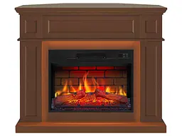 Електрокамін універсальний 2в1 ArtiFlame Linz AF23BS коричневий з LED підсвічуванням