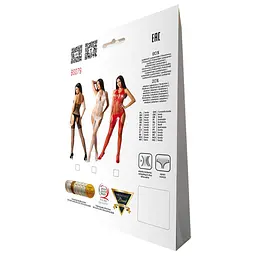 Бодістокінг з імітацією панчох Passion BS079 white One size - мініатюра 6