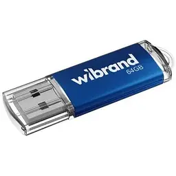 Флеш накопичувач USB 64Gb Wibrand Cougar синій USB 2.0 (WI2.0/CU64P1U)